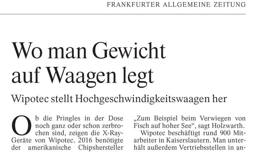 Lukas Torba veröffentlicht FAZ-Artikel über Wipotec